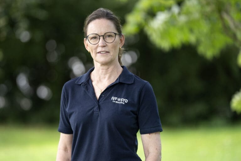 Heidi Pasfall, ægdonationskoordinator hos IVF-SYD, fotograferet udenfor klinikken